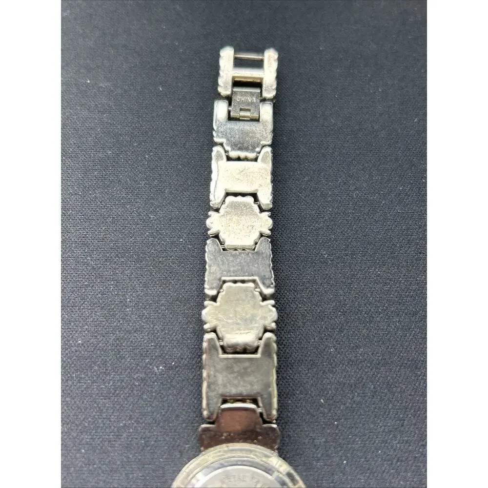 No Boundaries Red Rhinestones Silver Tone Women’s Quartz Watch